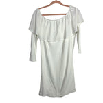 Pink Blush White Off the Shoulder Cinched Dress NWT- Size S