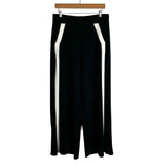 Spanx Black with Side White Stripes Air Essentials Track Pants- Size L (sold out online, Inseam 30.5”)