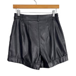 Express Black Faux Leather Shortie Extreme High Rise Shorts- Size 4