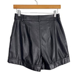 Express Black Faux Leather Shortie Extreme High Rise Shorts- Size 4