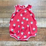 The Beaufort Bonnet Company Red Strawberry Print Bubble- Size 3T