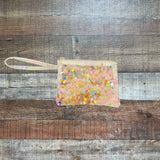 3C4G Clear Zippered Glitter Wristlet