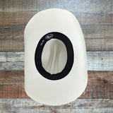 No Brand Cream Belted Cowboy Hat - Size S/M