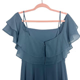 WAYF Blue Ruffle Tiered Dress- Size S (see notes)