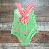 The Beaufort Bonnet Company Green Flamingo Swimsuit - Size 3T