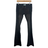 ReVice Lace Up Waist Black Rhinestone Wide Leg Jeans- Size 28