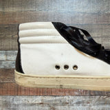 P448 Cracked Gold Textured and Printed Toe High Top Sneakers- Size 37