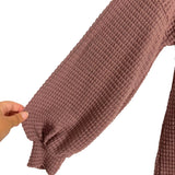 Bibi Mauve Open Textured Knit Top- Size S