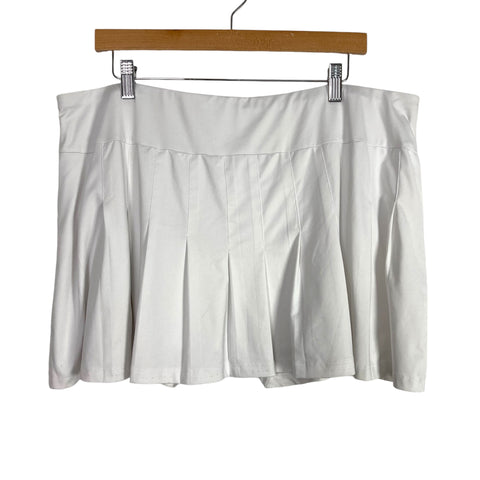 Tail White Pleated Short Lined Tennis Skirt- Size XXL