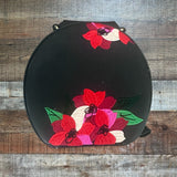 Zara Black Embroidered Hard Case Handbag (see notes)