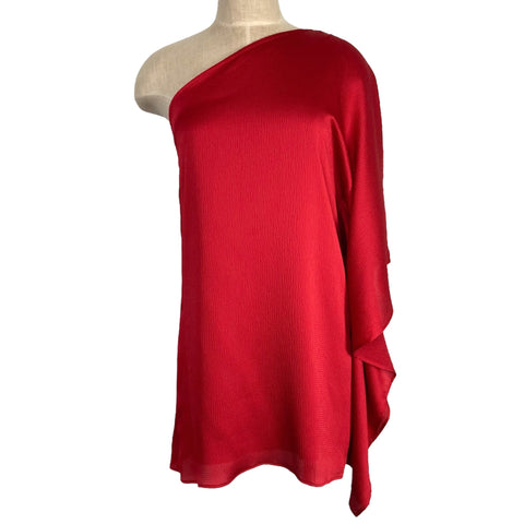 Tyche Red One Shoulder Dress- Size S