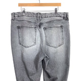 Good American Grey Washed Distressed Jeans- Size 14/32 (Inseam 27”)