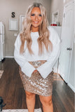 Maner Gold Sequin Pull On Stretchy Skirt- Size XL
