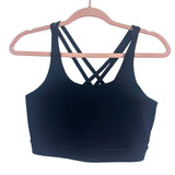 Lulus Black Strappy Back Sports Bra- Size S