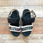 Mou Black with Metal Logo Eva Wedge Sandals- Size 36 (sold out online)