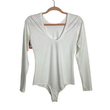 Spanx White Longsleeve Scoop Neck Bodysuit NWT - Size M