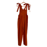 Paintcolors Burnt Orange Tie Strap Jumpsuit- Size S