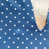 Parade Navy with White Polka Dots Plunge Bralette- Size M (see notes)