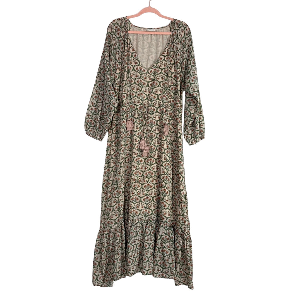 Roller Rabbit Salmon/Green Floral Print with Front Tassel Ties Hampton –  The Saved Collection