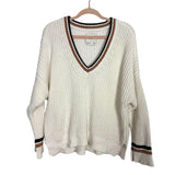 Abercrombie & Fitch Cream Knit Sweater - Size XL