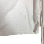 Free People Movement White Ribbed Sheer with Back Cut Out Crop Top- Size S (see notes)