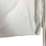 Free People Movement White Ribbed Sheer with Back Cut Out Crop Top- Size S (see notes)