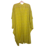 Monki Sheer Yellow Printed Button Front Kimono- One Size (see notes)