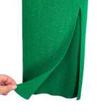 Superdown Green Glitter Front Slit Dress- Size XS (sold out online)