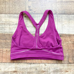 Lululemon Wine Reflector Print Sports Bra- Size 4 (we have matching leggings)