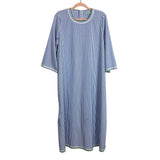 Tuckernuck Blue/White Striped with Green/White Rickrack Detail Jamie Dress- Size XL (see notes)