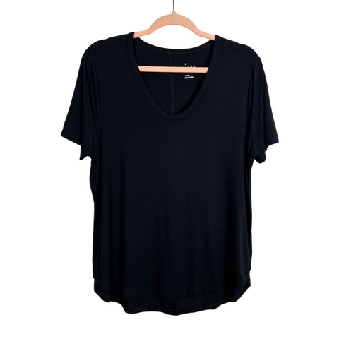 A New Day Black Scoop Neck Top - Size L