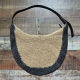 Madewell Paper with Cow Leather Trim Zipper Closure Essential Curve Shoulder Bag (sold out online)