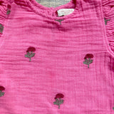 Pink Chicken New York Pink Rose Printed Embroidered Shorts Set- Size 3Y (see notes)