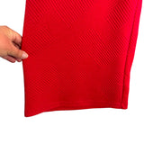 Entro Red Textured Wide Leg Crop Pants NWT- Size S (sold out online, we have matching top, Inseam 22")