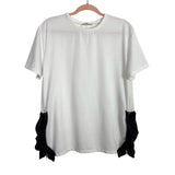 Zara Trafaluc White/Black Side Zipper Top - Size S (See Notes)