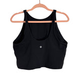 Lululemon Black Built in Shelf Bra Cropped Tank- Size 14