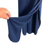 Cupshe Navy Drawstring Side Slits Round Hem Midi Dress- Size S (Sold out online)