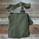 AhDorned Fuzzy Camo Crossbody Bag
