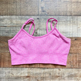No Brand Pink Heathered Sports Bra- Size ~S (see notes)