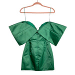 Sau Lee Green Off the Shoulder Dress - Size US 0
