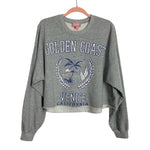 Show Me Your Mumu Grey Golden Coast Crewneck Sweatshirt - Size S