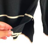 No Brand Black with Cream Trim Tunic Sweater and Pants Set- Size S (sold as a set)
