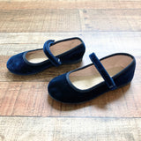 Childrenchic Navy Blue Velvet Mary Janes- Size 27/US 10C
