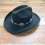 No Brand Black Wide Brim Hat