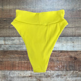 Aerie Neon Ribbed High Waisted High Cut Cheeky Bikini Bottoms- Size S (we have matching top)