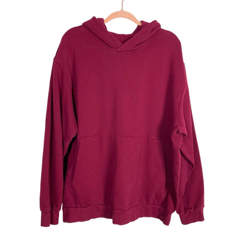 Lululemon Maroon Hooded Sweatshirt-Size XXL