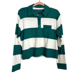 GAP Striped Cropped Rugby Polo - Size XS