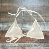 Four Three Seven White Triangle Bikini Top - Size S