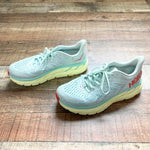 HOKA Aqua/Yellow/Rust Sneakers- Size 7 (see notes)