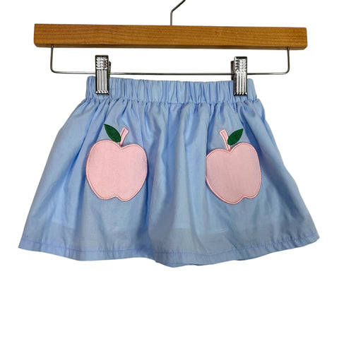 Cecil and Lou Blue Apple Pocket Skirt- Size 3T (see notes)